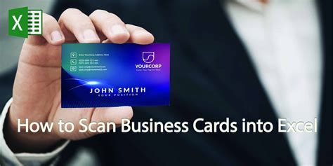 how to scan business cards into excel.